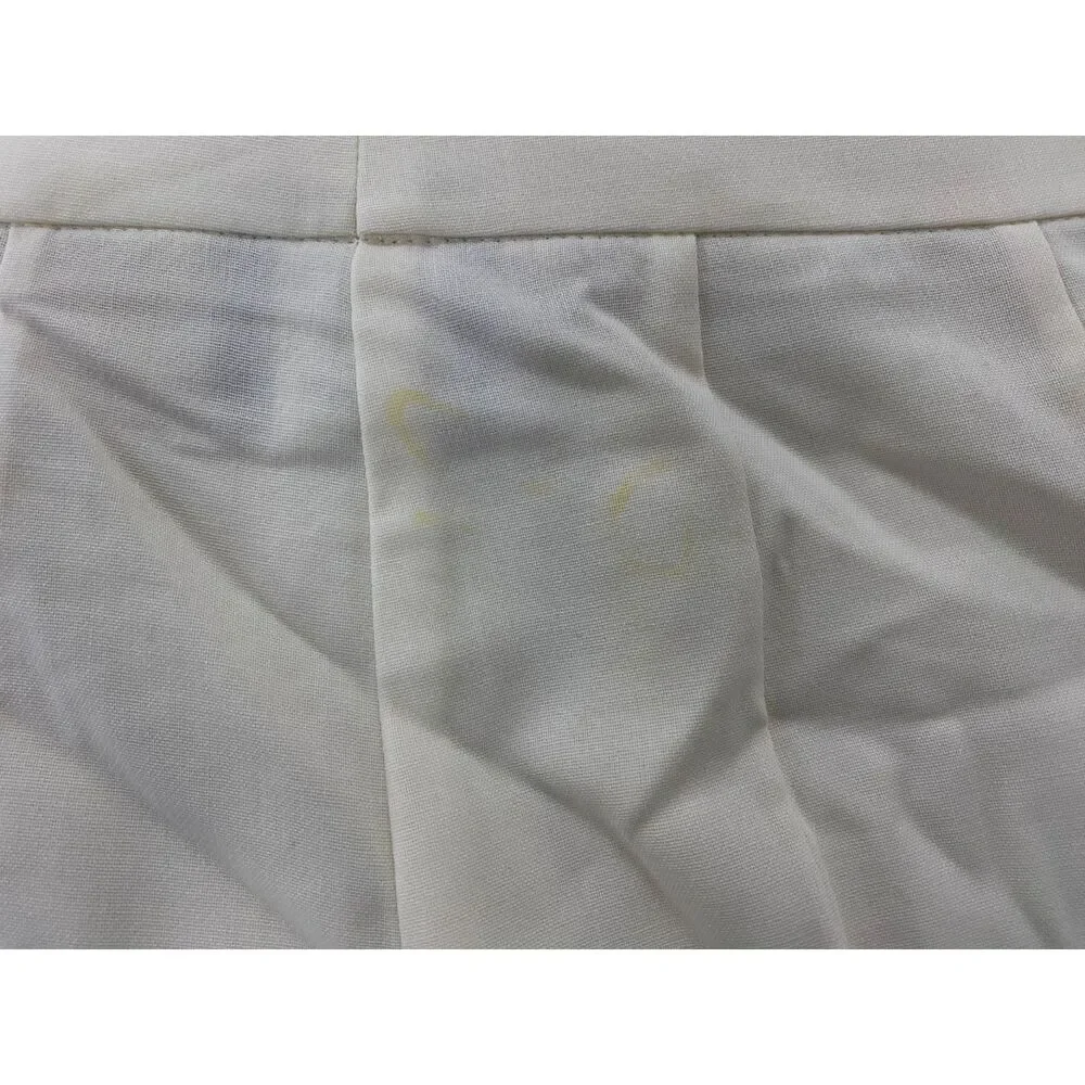 Akris Women's White Fiyki Wide Leg Wool Double-Face Pants Size 8 - Picture 4 of 9